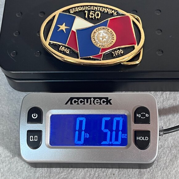 Grayson County Texas Sesquicentennial 150 Belt Buckle Republic of Texas Sherman - Picture 11 of 11
